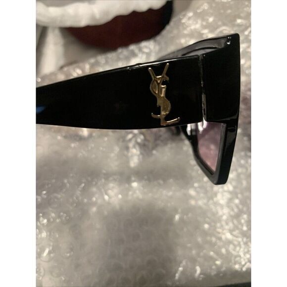 Saint Laurent Authentic Black Shield Oversized Sunglasses 686788 main image 4